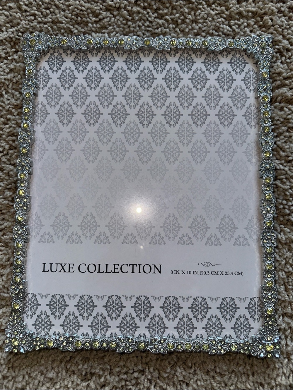 Silver and Gold Jeweled Photo Frame